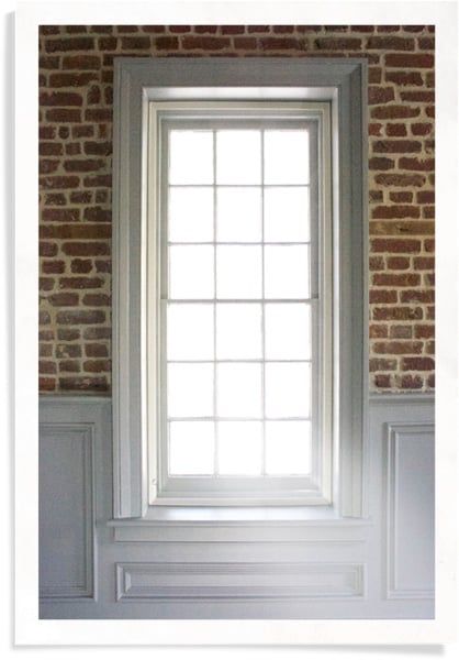 window with sun shining through